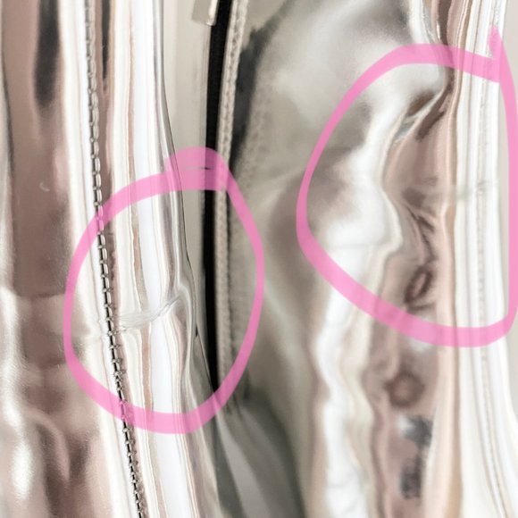 Bamboo Prevail Silver Womens Pointy Toe Zipper Ankle Booties Boots Patent 9 - Picture 8 of 12